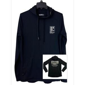 Barbell Apparel Stealth Hoodie Mens Small S Black Performance Lightweight Gym